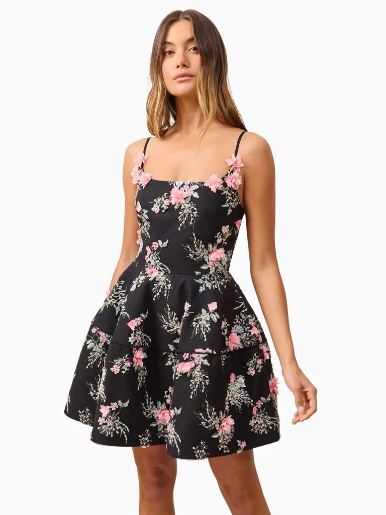 Elliatt Gaia 3d Floral Mini Dress Nwt
